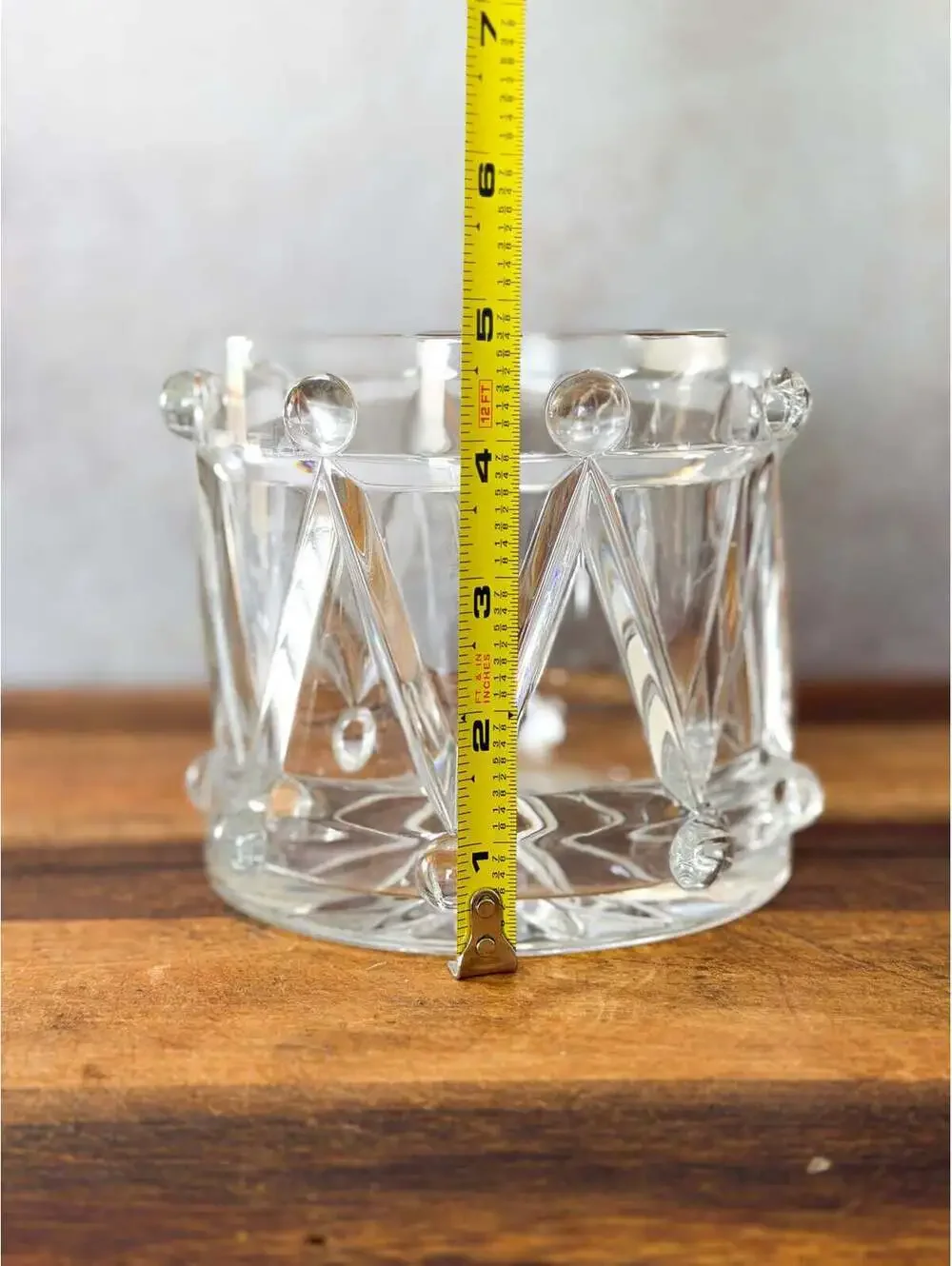 Bohemian Lead Crystal Drummer Boy Drum | Czech Cachepot Vase, Christmas